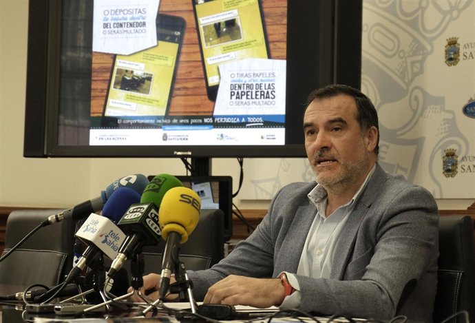 El concejal en la presentación de la campaña