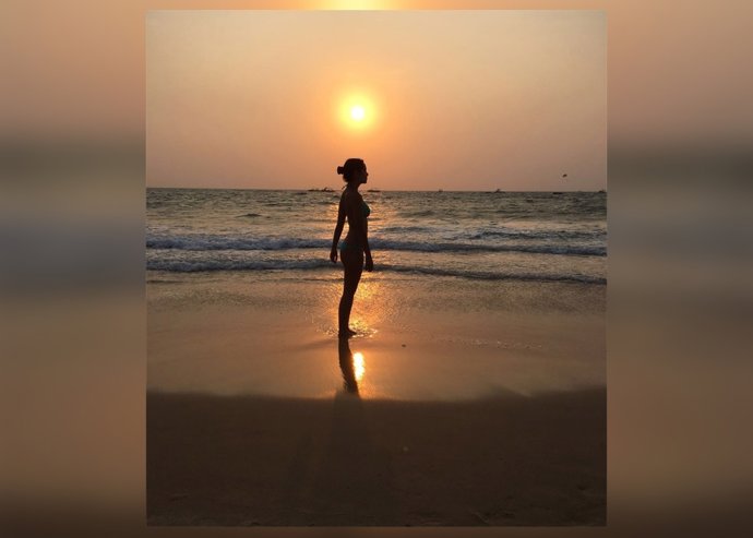 Cristina Pedroche bañándose en la India