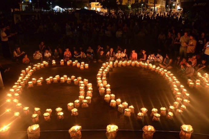 La Hora del Planeta en el Parque Nacional de Galápagos (Ecuador) en 2014