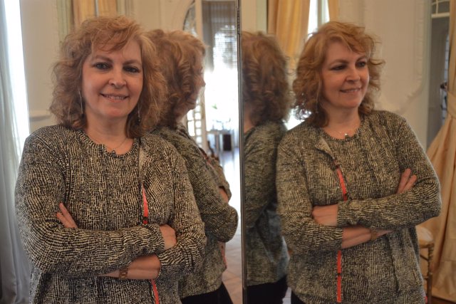 Maria Carme Roca en la presentación de su última novela 'A punt d'Estrena' 