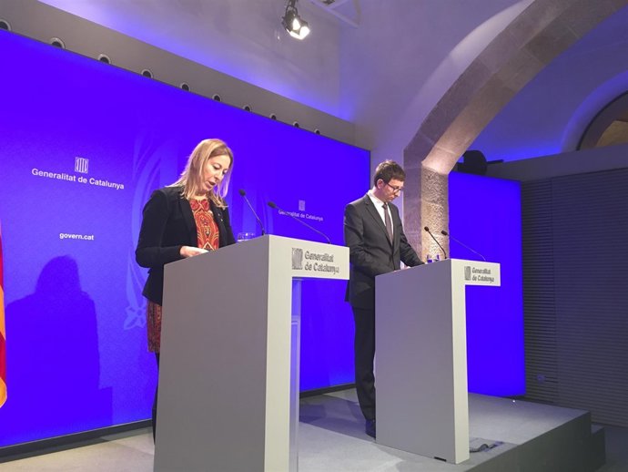 La consellera de Presidencia Neus Munté y el conseller de Justicia Carles Mundó