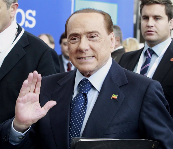 Silvio Berlusconi en el Congreso del Partido Popular Europeo