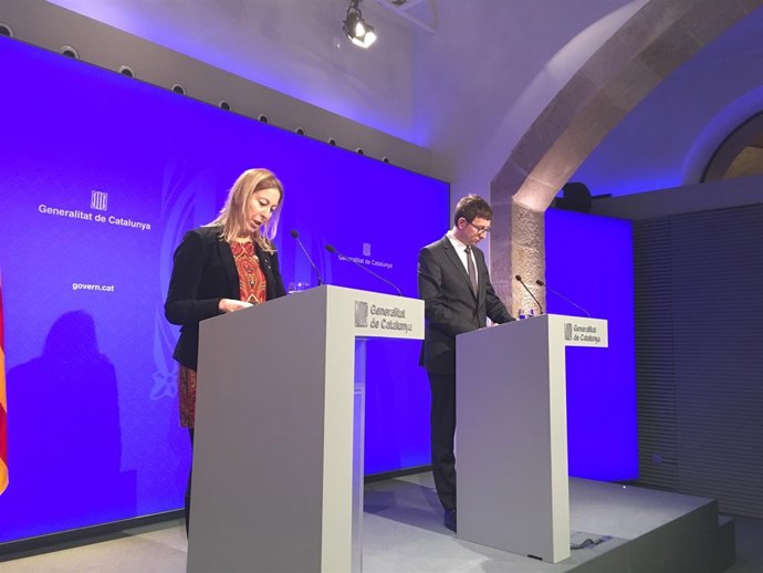 La consellera de Presidencia Neus Munté y el conseller de Justicia Carles Mundó