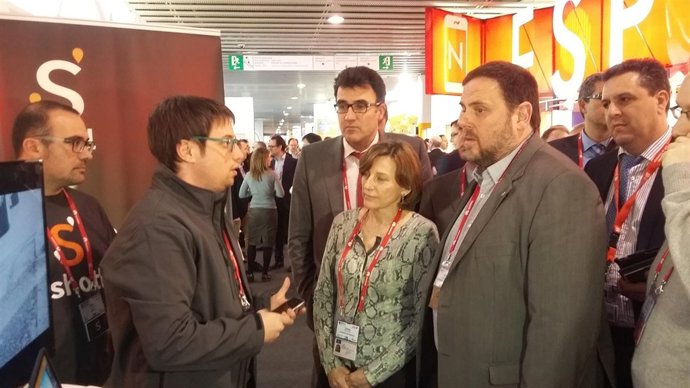 La presidenta del Parlament, C.Forcadell, y el vicepresidente, O.Junqueras