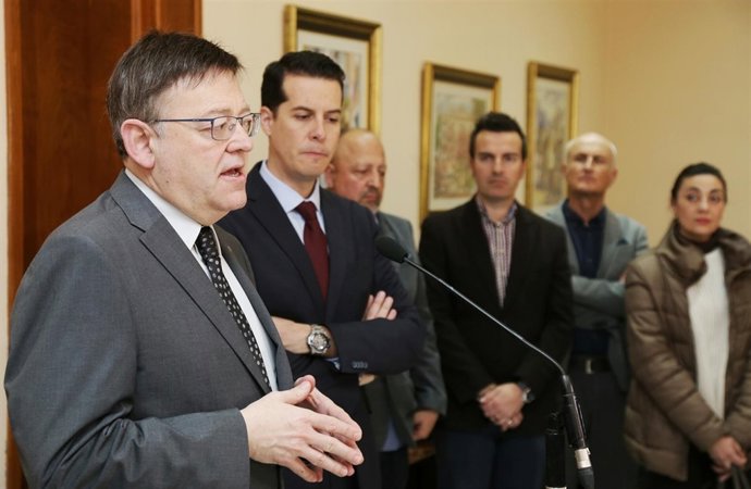 Ximo Puig, este martes en el Ayuntamiento de Elda