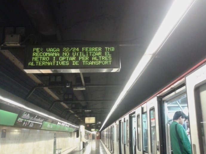 Huelga de Metro en Barcelona