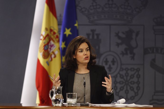 Soraya Sáenz de Santamaría tras el Consejo de Ministros