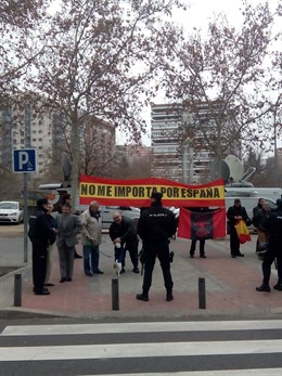 Ultras apoyando a los detenidos de Blanquerna