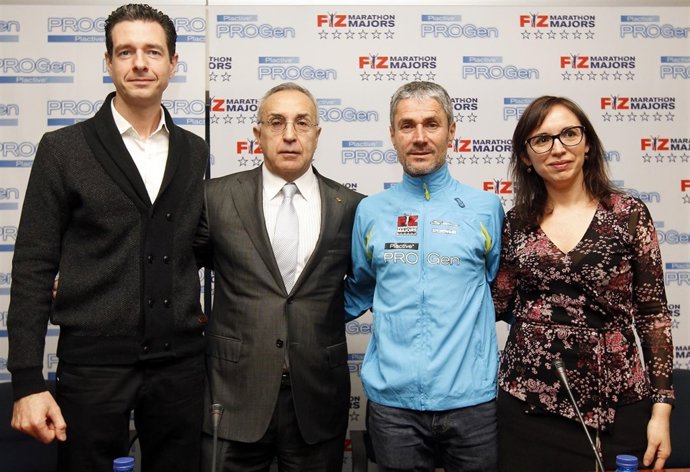 Martín Fiz y Alejandro Blanco en la presentación de Fiz Marathon Majors