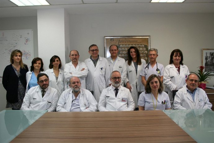 Parte del equipo de trasplantes del Peset