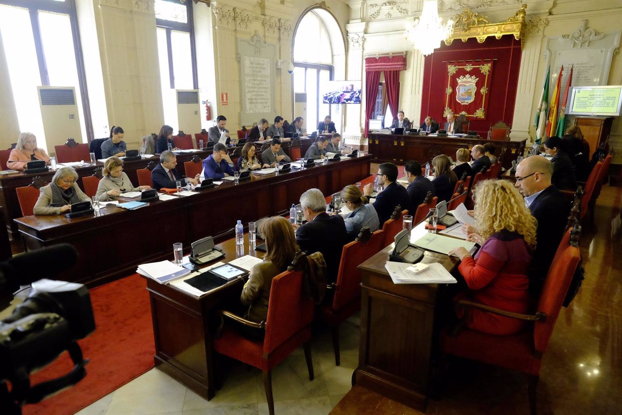 De la Torre pleno del Ayuntamiento de Málaga enero 2016