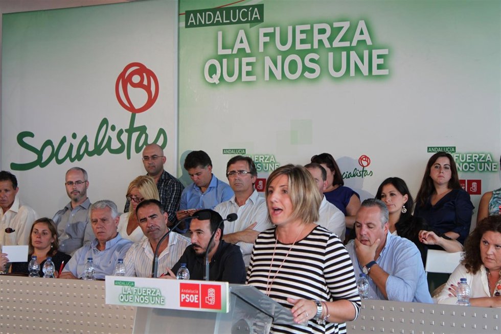 Irene García en el Comité Provincial del PSOE de Cádiz