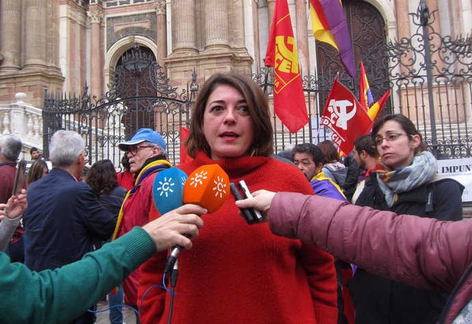 Elena Cortés, portavoz adjunta de IU en el Parlamento andaluz, en Málaga