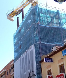 Obras del teatro en la calle Madrid
