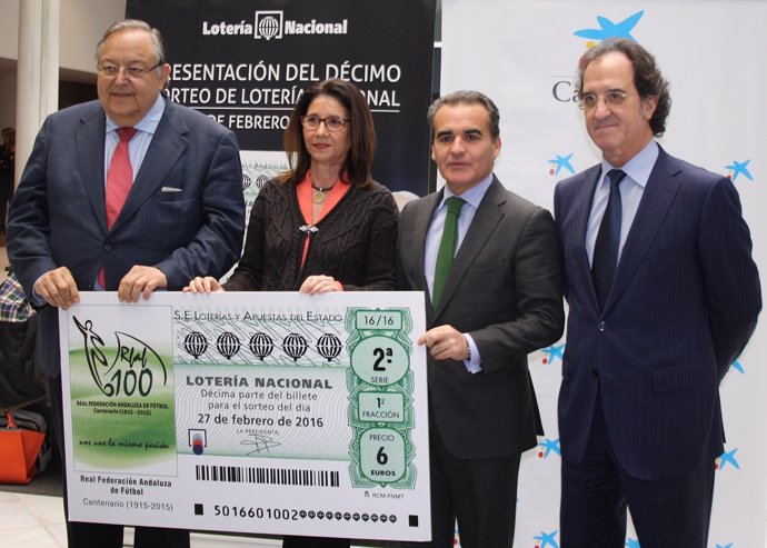 Presentación del décimo conmemorativo de la federación andaluza de fútbol