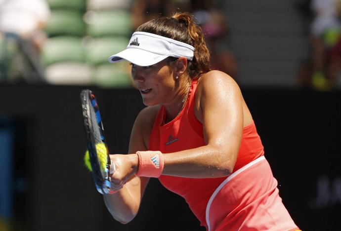 Garbiñe Muguruza en el Abierto de Australia