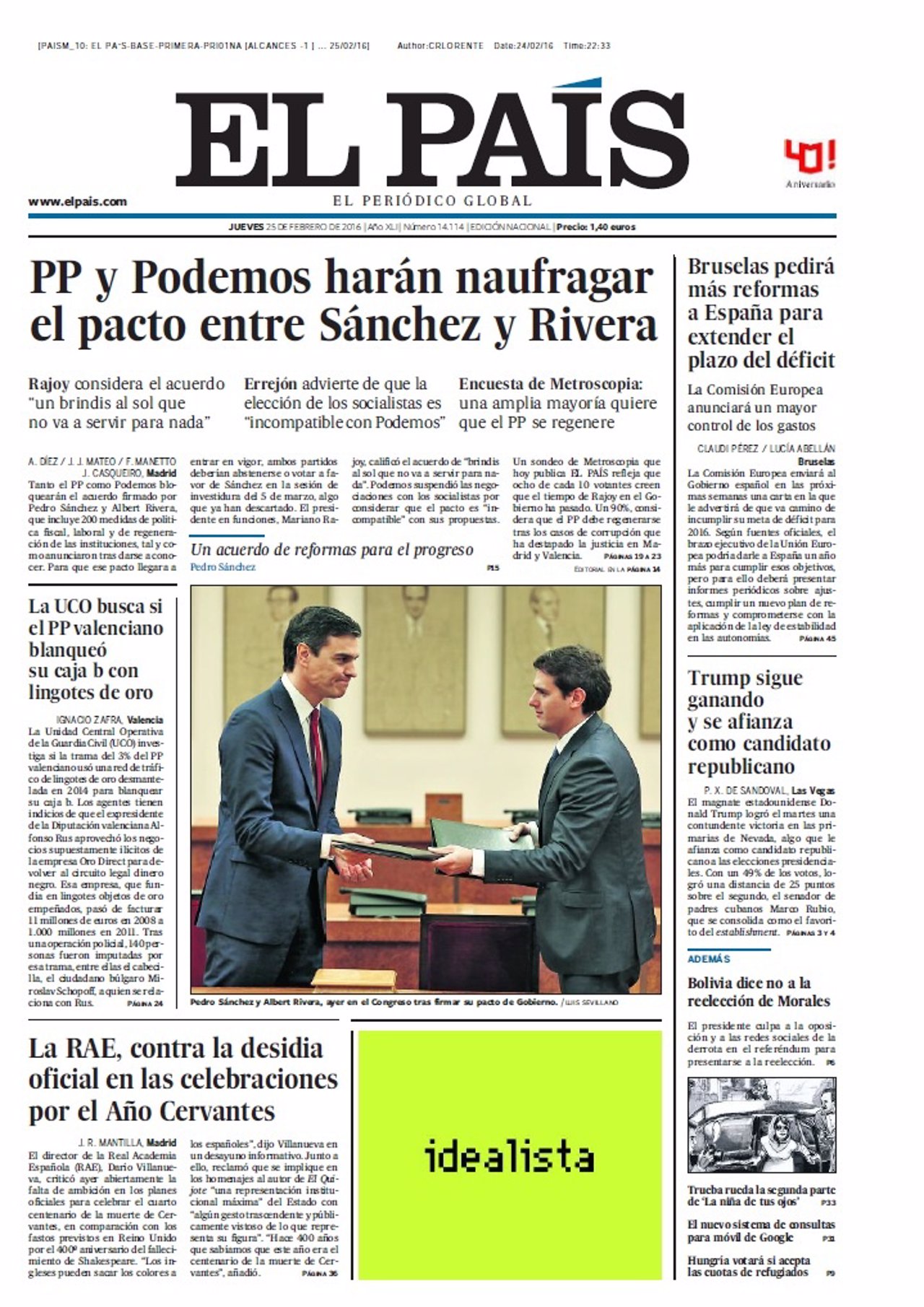 Portada El País