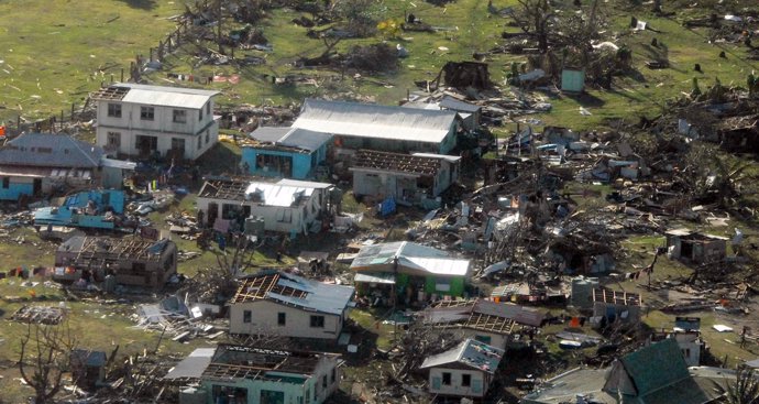 Una localidad remota de Fiyi tras el paso del ciclón 'Winston'