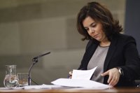 Santamaría recalca que el pacto PSOE-C's es una "enmienda muy amplia" al PP: "No podemos apoyar un proyecto socialista"