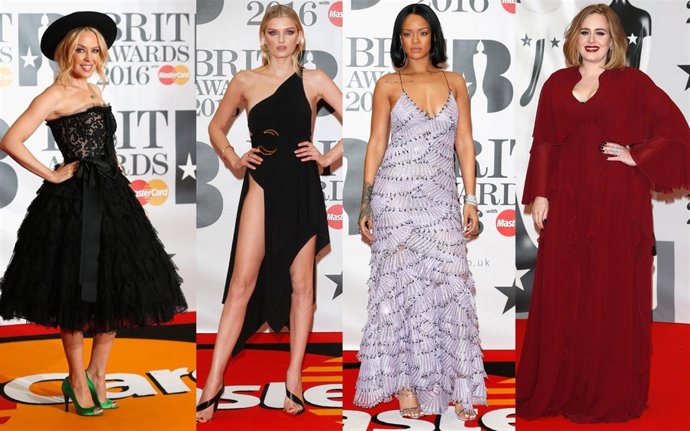KYLIE MINOGUE RIHANN ADELE EN LOS BRITS AWARDS
