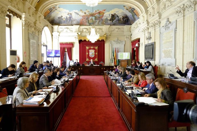 Pleno del Ayuntamiento de Málaga febrero de 2016