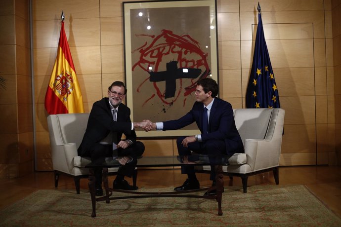 Reunión entre Albert Rivera y Rajoy