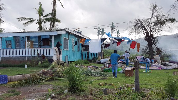 Paso del huracán Winston por Fiyi