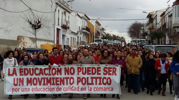 Vecinos en la manifestación