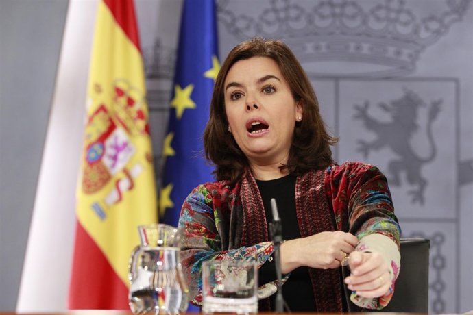 Soraya Sáenz de Santamaría en rueda de prensa posterior al Consejo de Ministros