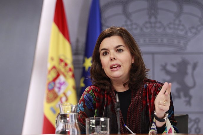 Soraya Sáenz de Santamaría en rueda de prensa posterior al Consejo de Ministros