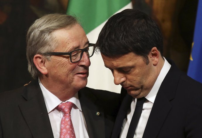 Matteo Renzi y Jean-Claude Juncker