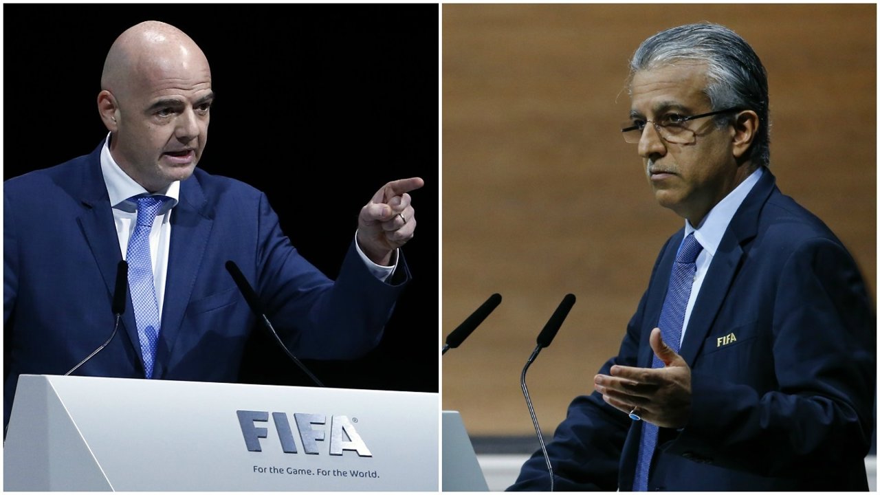 Gianni Infantino y Salman Bin Ebrahim Al-Khalifa
