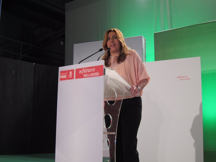 La presidenta de la Junta, Susana Díaz, en Huelva. 