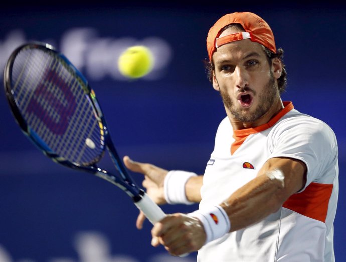 El tenista español Feliciano López en el torneo de Dubai