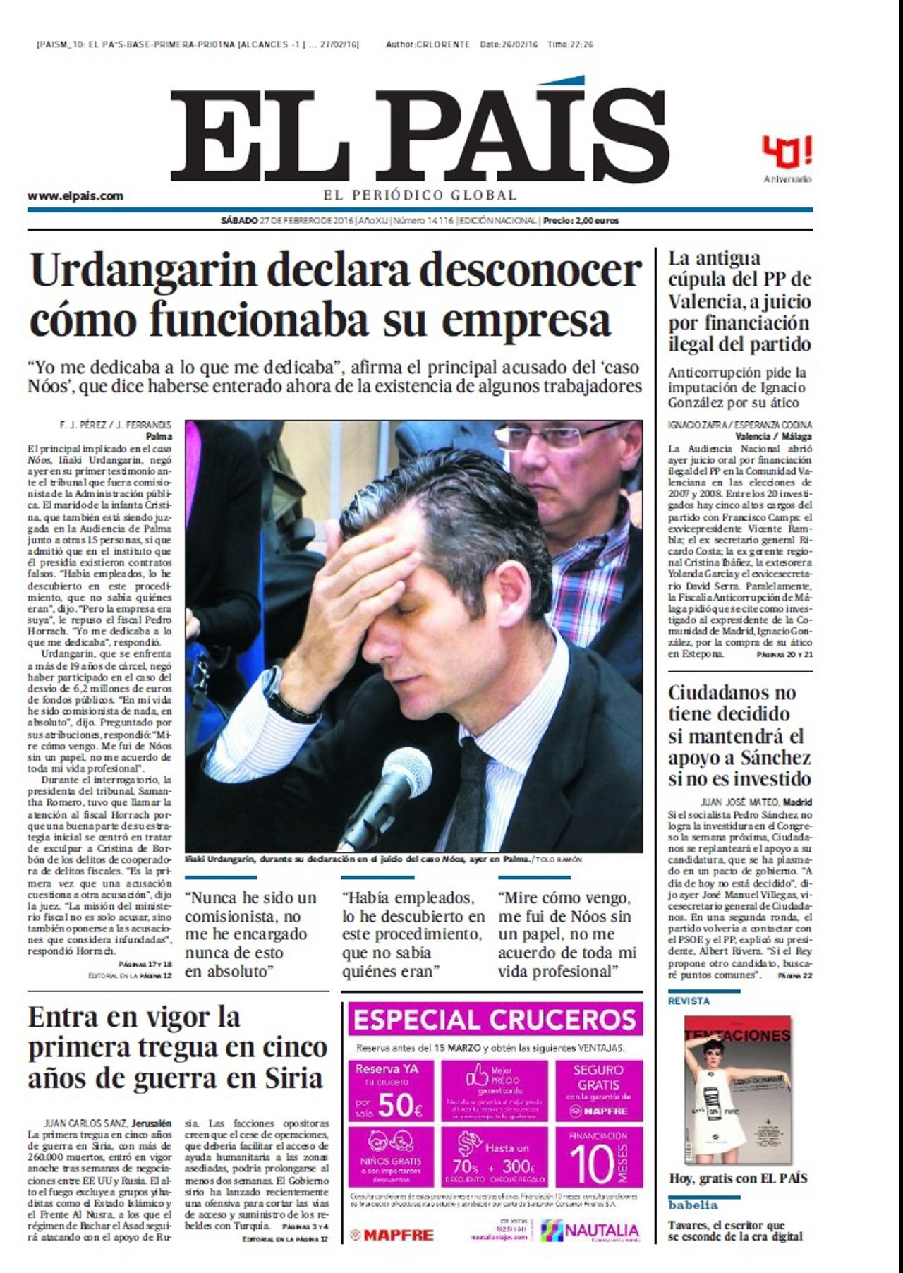 Portada El País