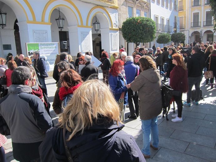 Concentración a favor de los refugiados sirios en Mérida