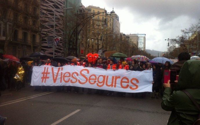 Marcha Europea por los refugiados en Barcelona
