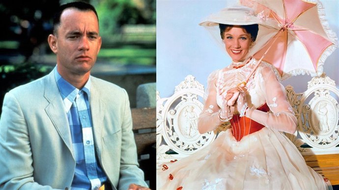 Imágenes de las películas 'Forrest Gump' y 'Mari Poppins'