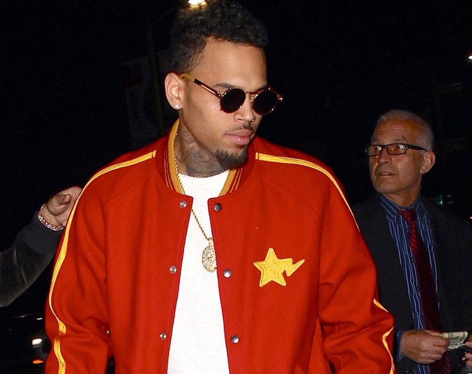 West Hollywood, CA - Chris Brown and French Montana make it a guys night out on 