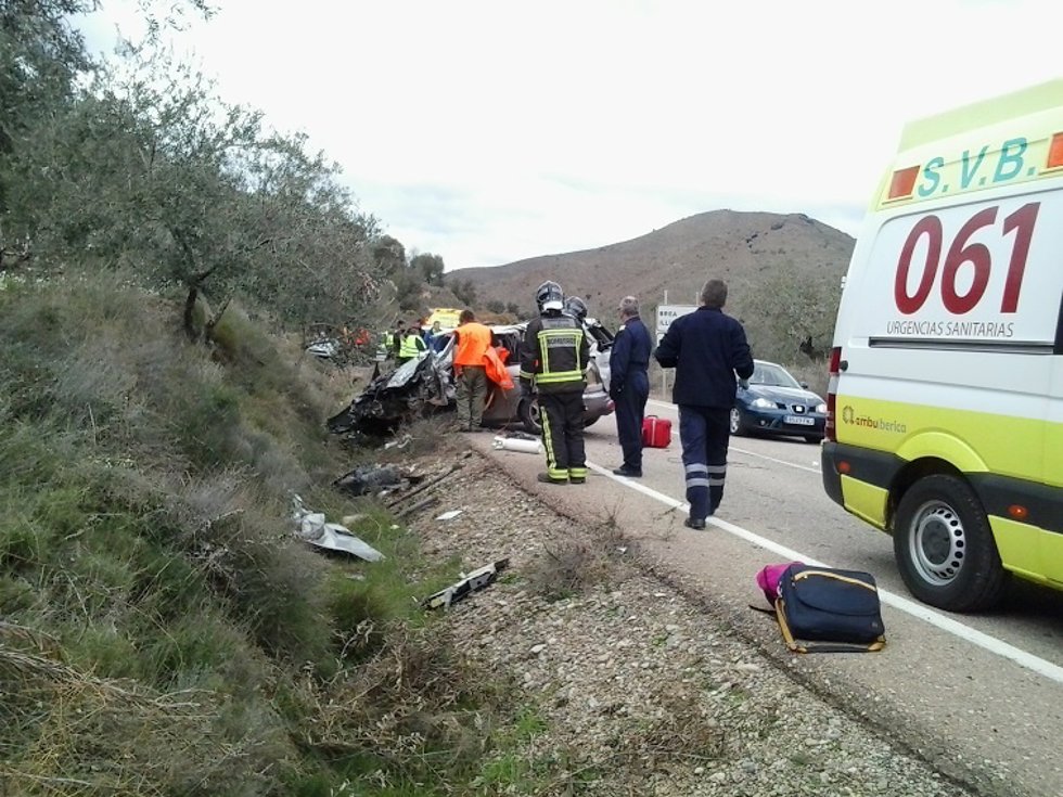 Accidente en la A-1503 en Morés