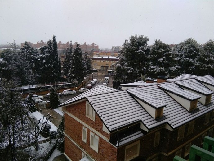 Nieve en la ciudad de Huesca