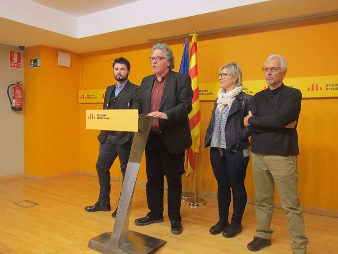 G.Rufián, J.Tardà, M.Cortès y S.Vidal (ERC).