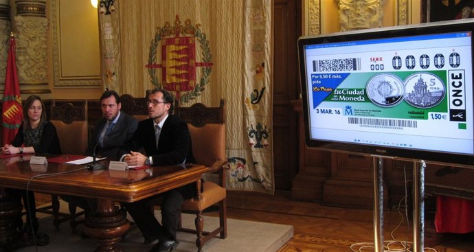 Presentación del cupón de la ONCE protagonizado por Valladolid