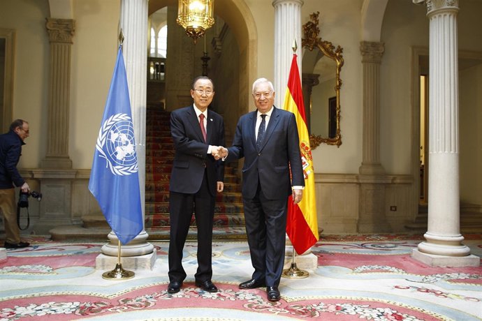 José Manuel García Margallo recibe a Ban Ki-Moon