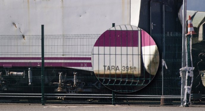 Captura del tren que descarriló en Angrois