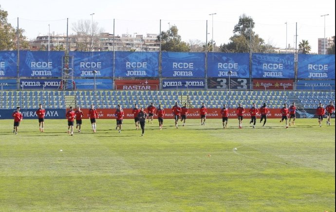 Entrenamiento del RCD Espanyol