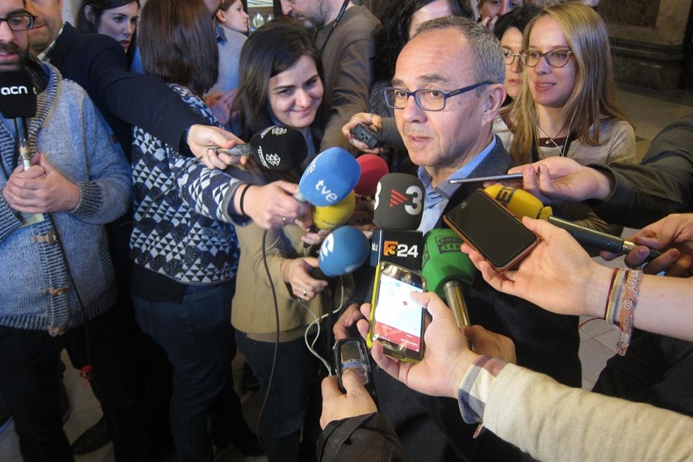 El portavoz de SíQueEsPot en el Parlament, Joan Coscubiela