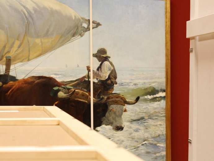 Montaje de la exposición en Alemania  