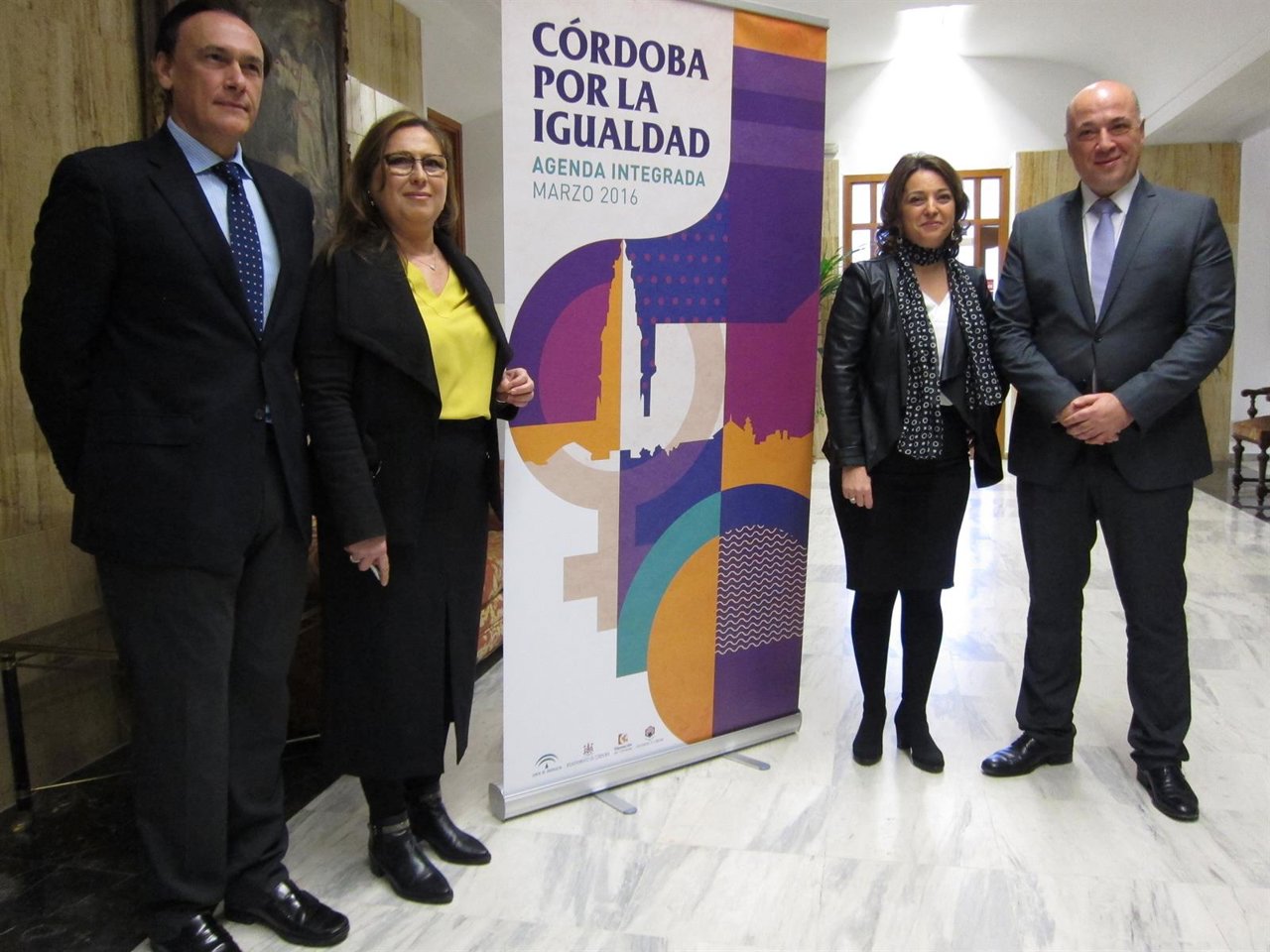Gómez, Luna, Ambrosio y Ruiz en la presentación