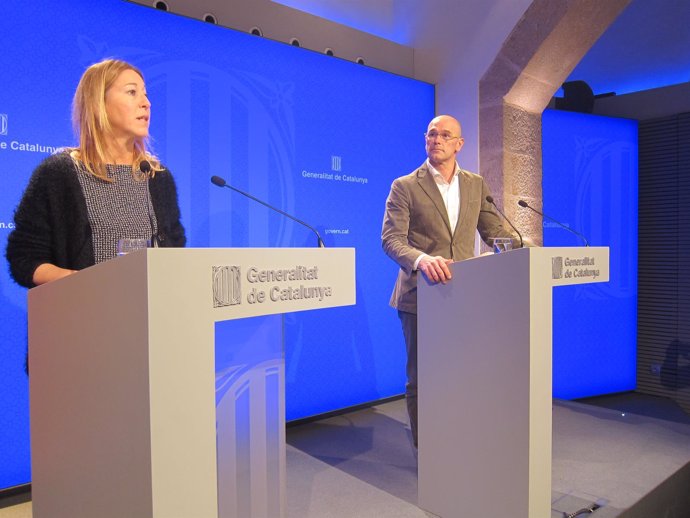 Neus Munté y Raül Romeva, consellers de la Generalitat de Catalunya